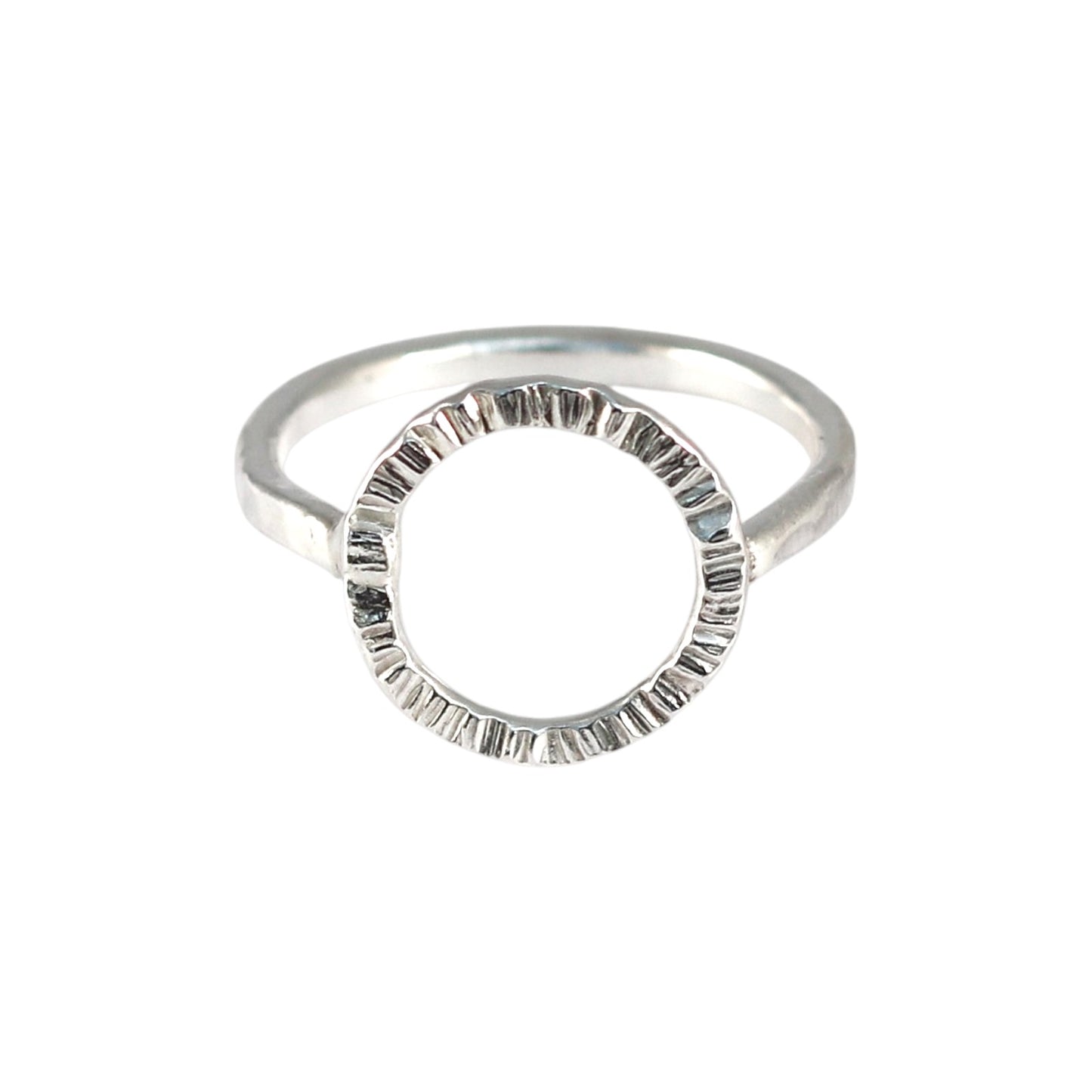 Textured circle ring - Small