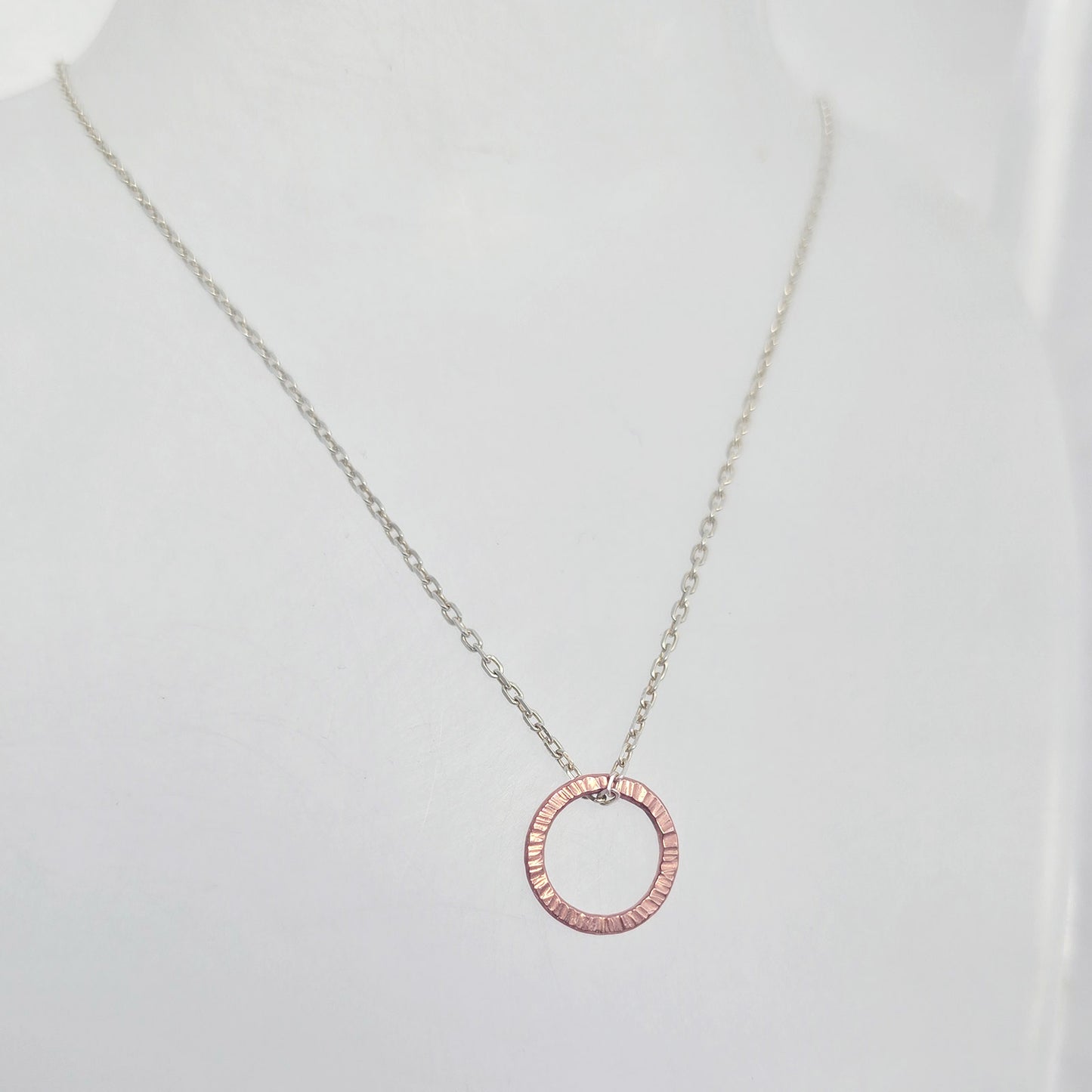 Circle Pendant Necklace Rose Gold