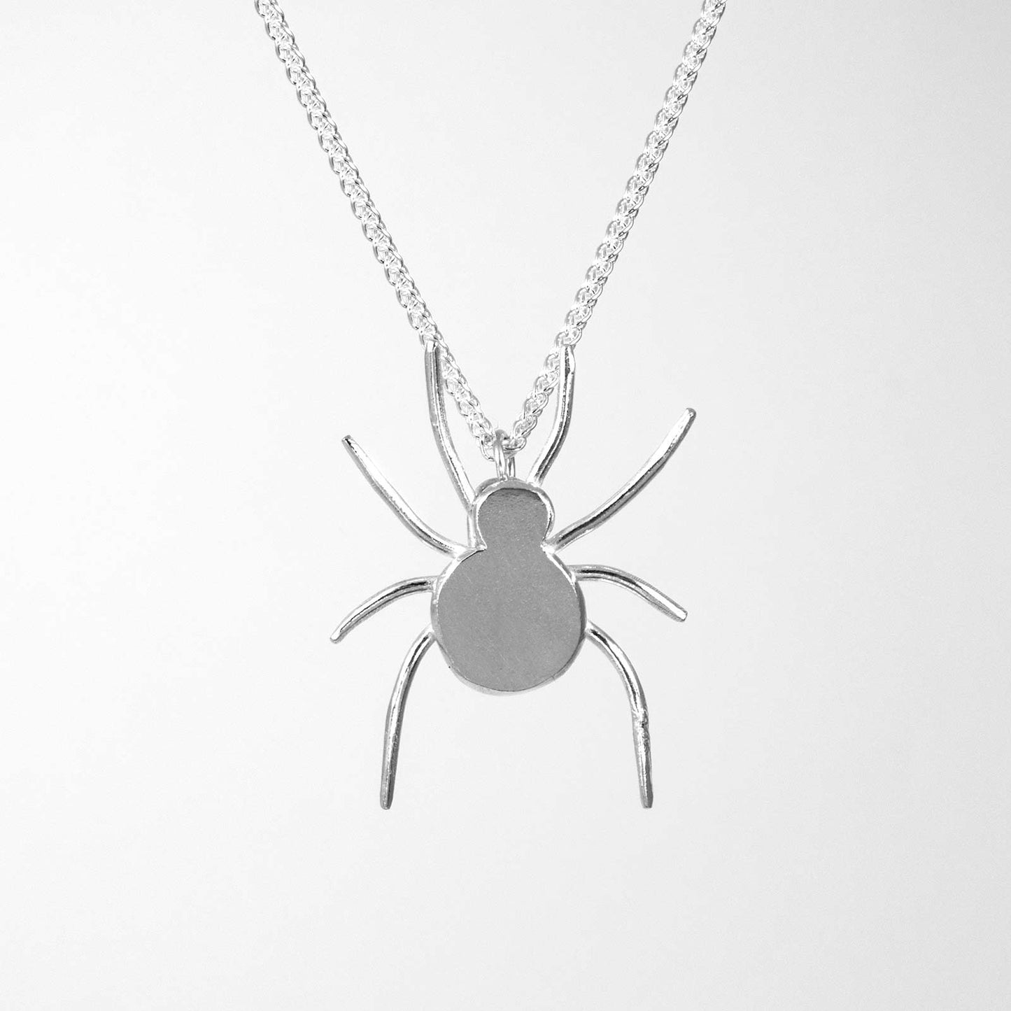 Sterling silver spider necklace