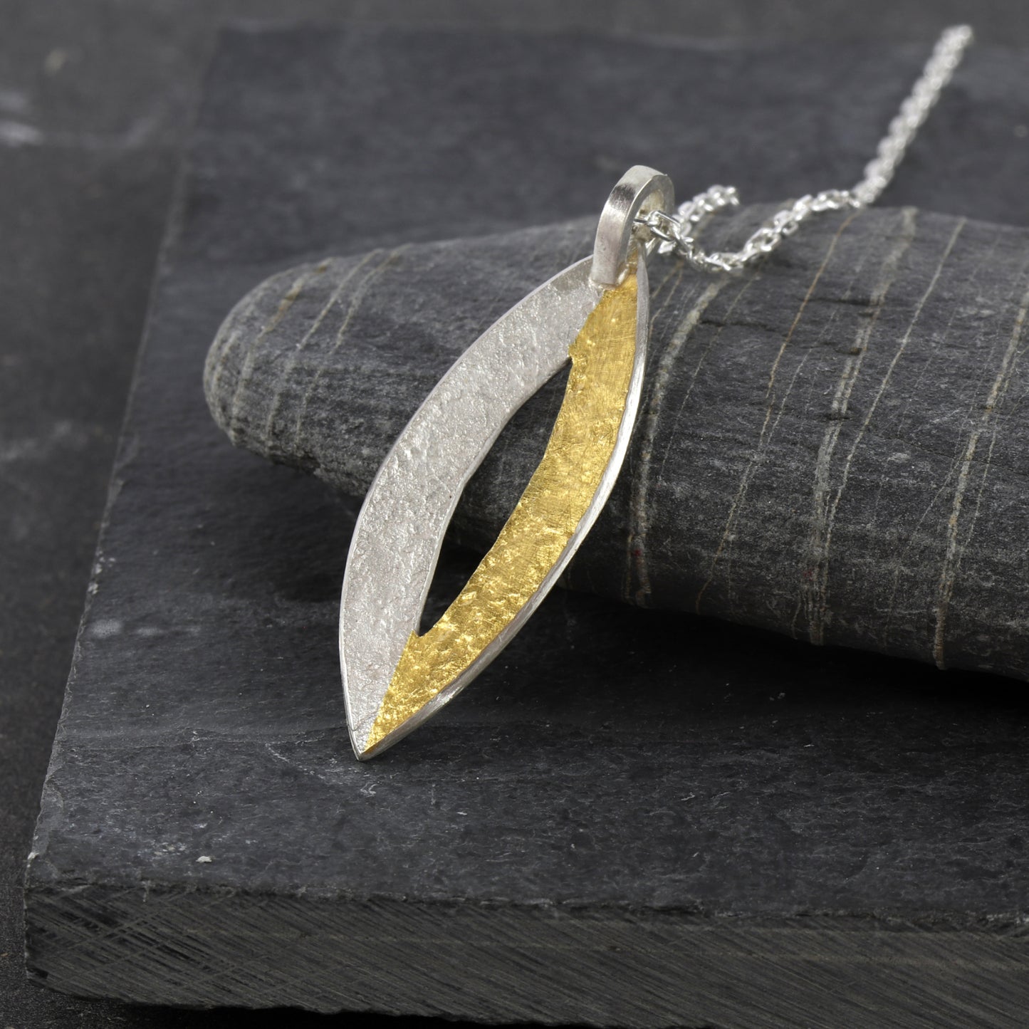 marquise-pendant-keum-boo-necklce-silver
