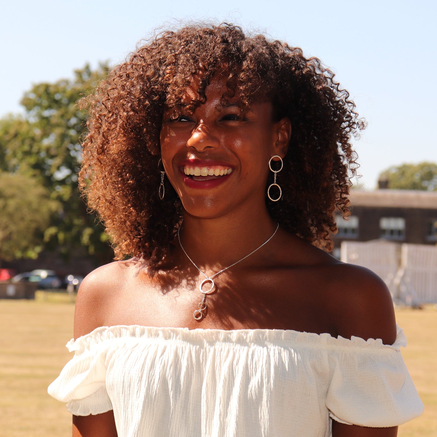 necklace in sterling silver with 3 circles