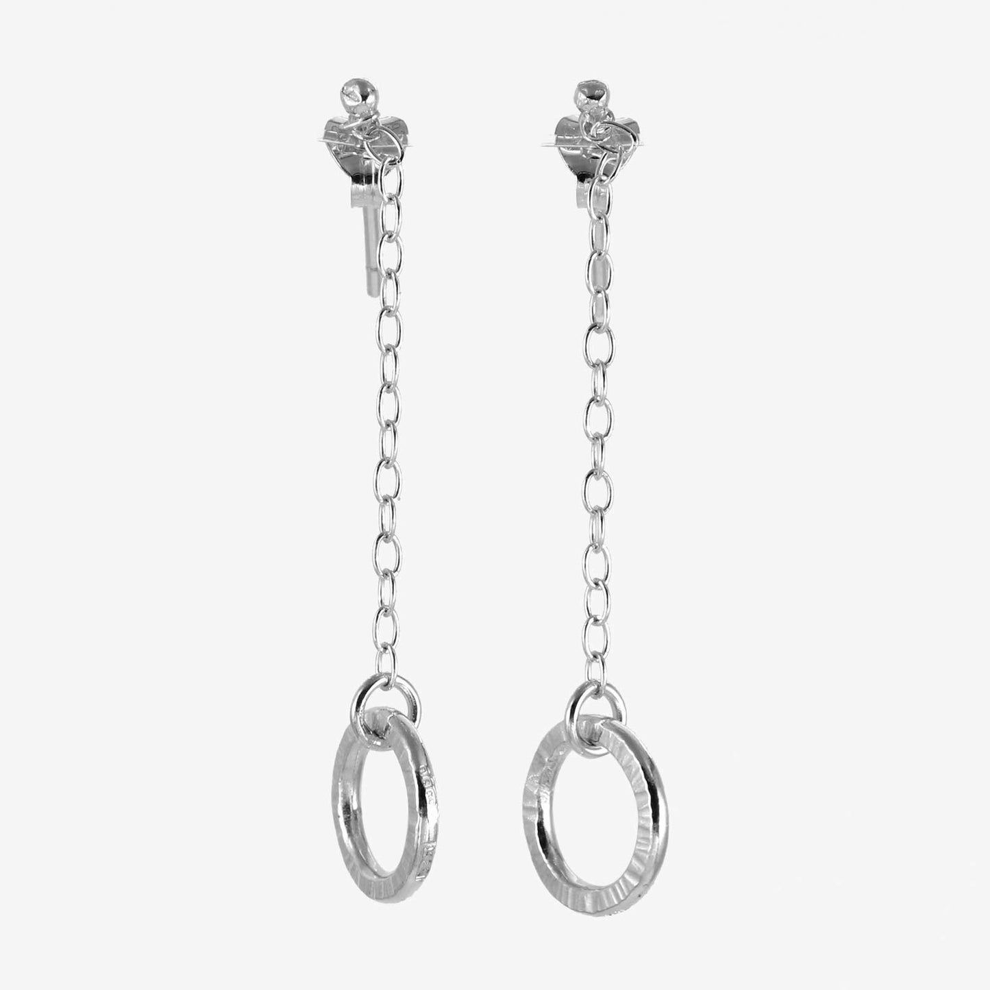Drop earrings in sterling silver